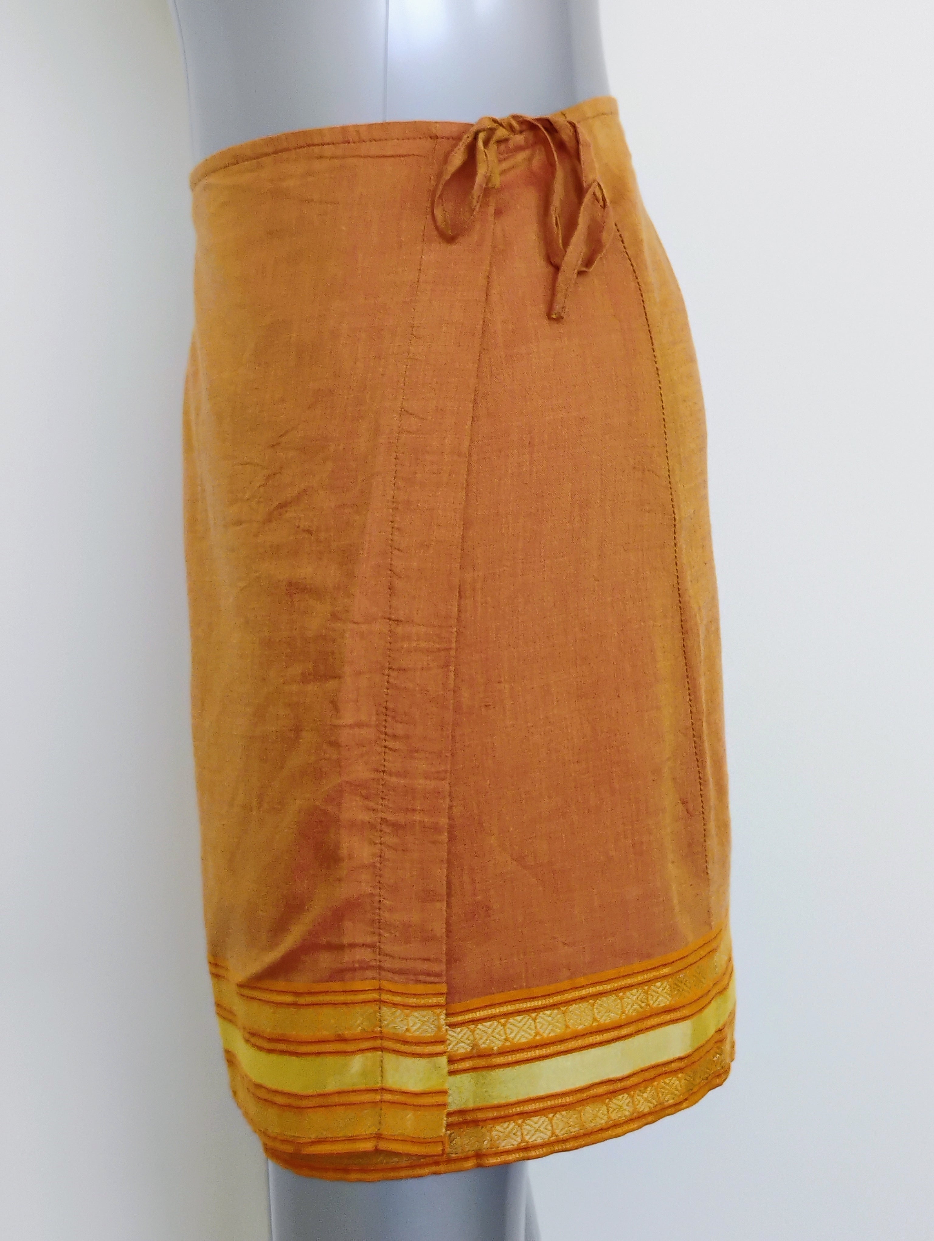 American Eagle Cotton Wrap Skirt – Above-the-Knee Adjustable Fit