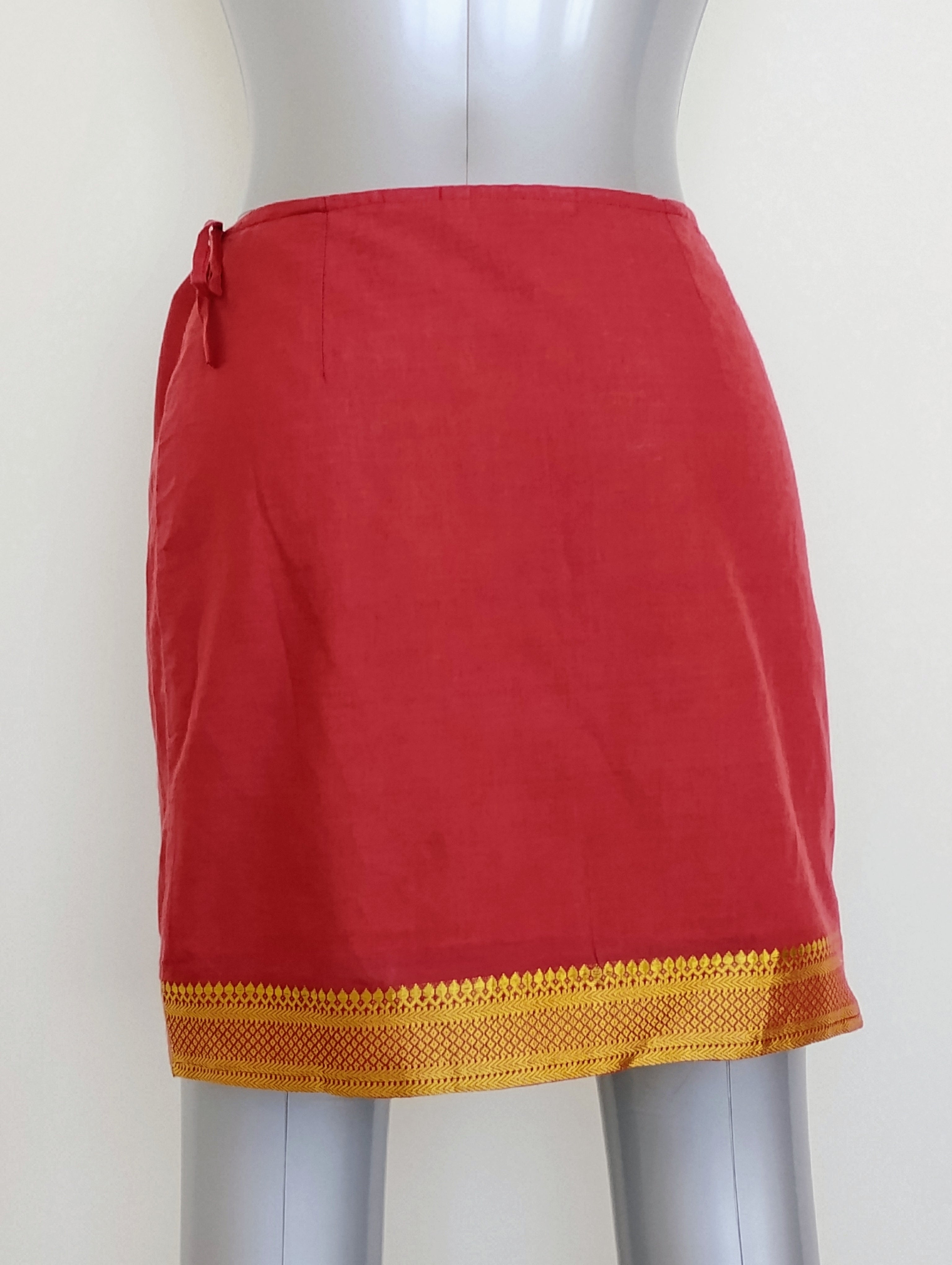 American Eagle Cotton Wrap Skirt – Above-the-Knee Adjustable Fit