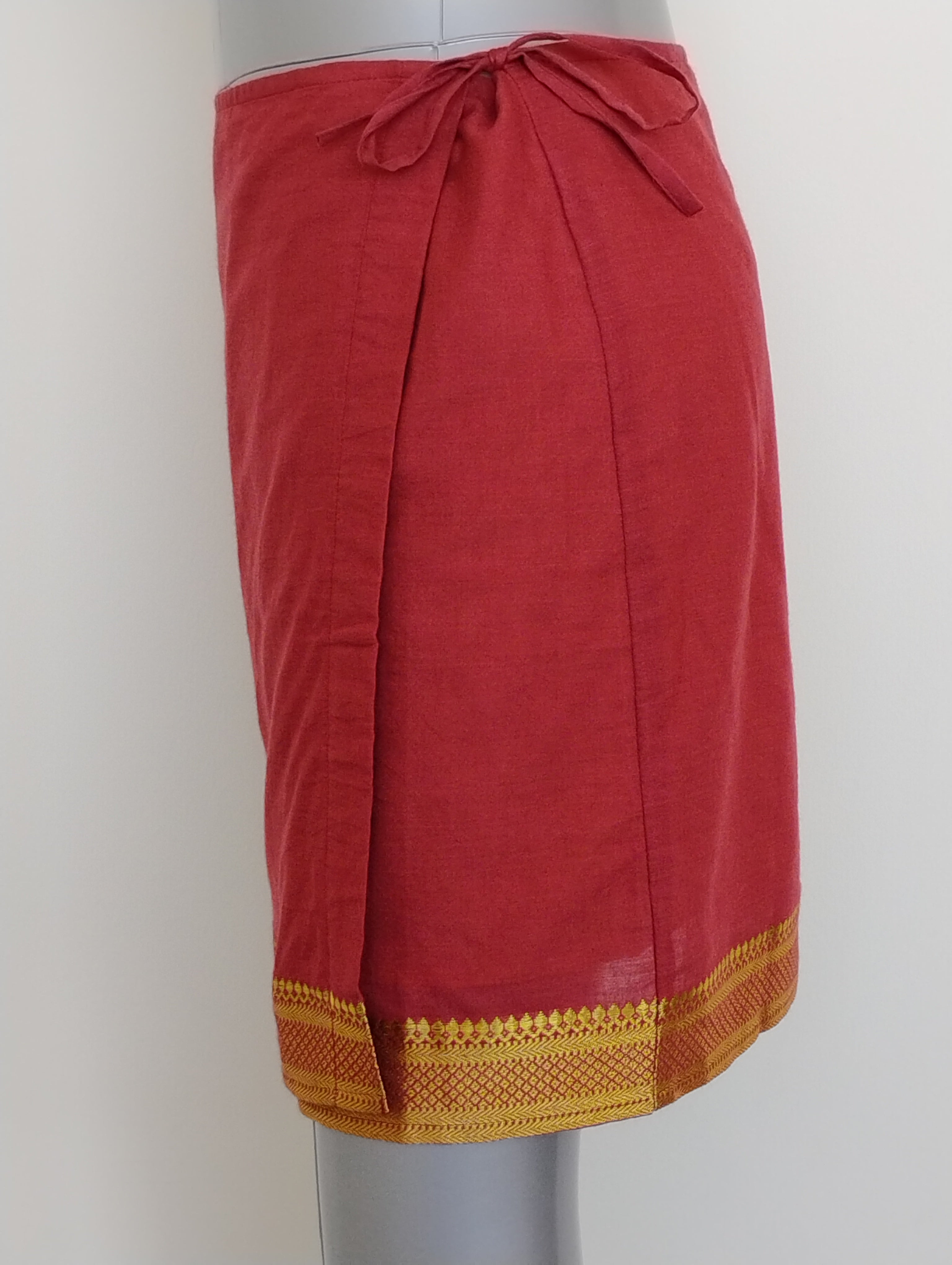 American Eagle Cotton Wrap Skirt – Above-the-Knee Adjustable Fit