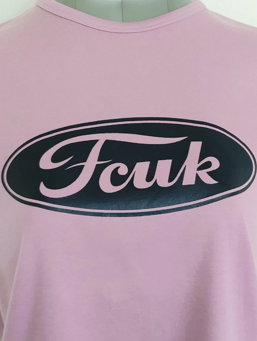 French Connection Wide Strap Tank Top – FCUK Logo | 100% Cotton, Made in USA