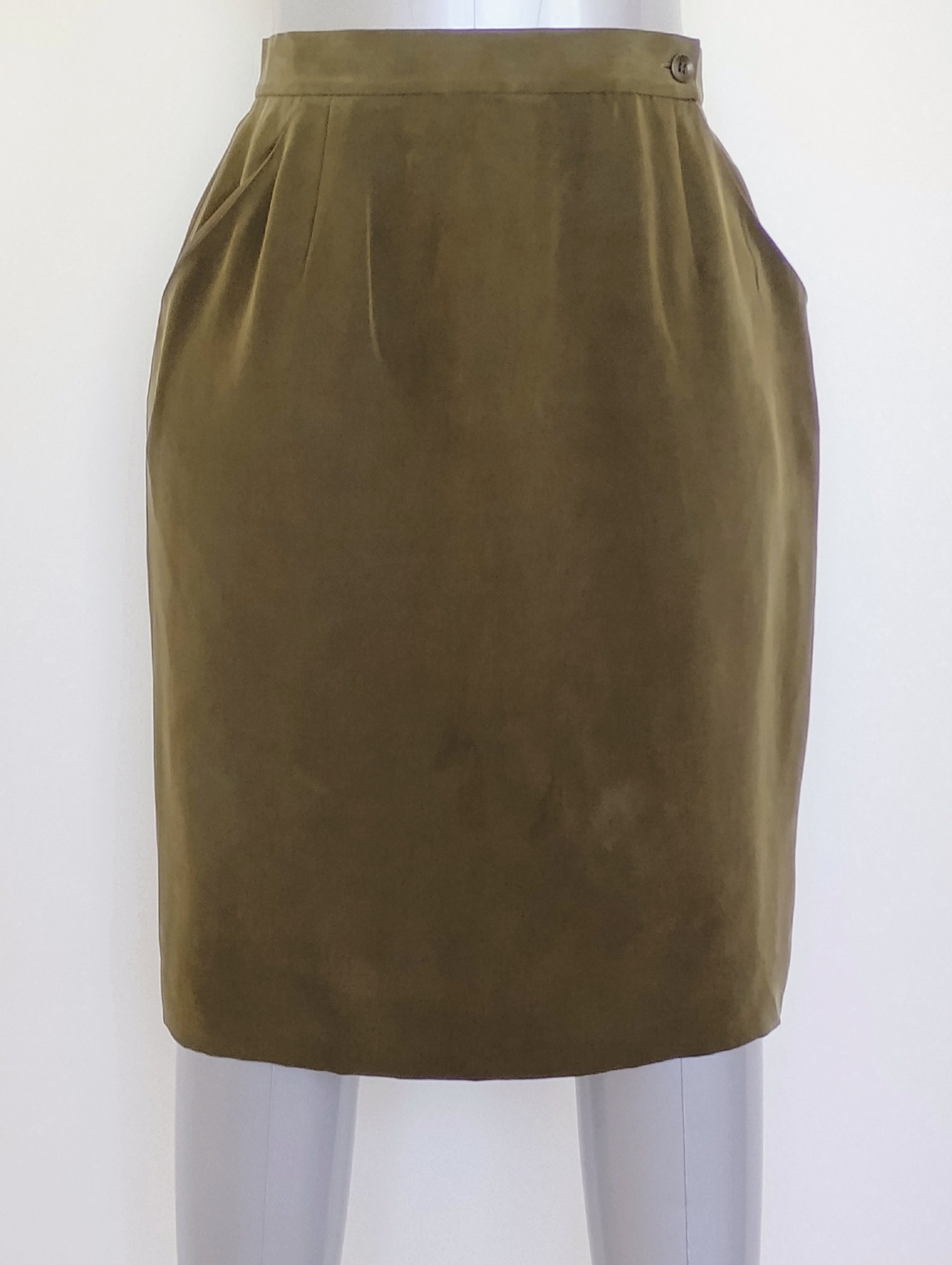 Jones New York Silk Pencil Skirt – Velvety Finish | Women’s Fitted Skirt